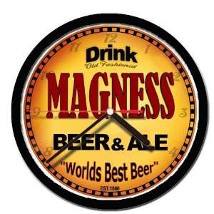  MAGNESS beer and ale cerveza wall clock 