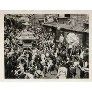  1930 Japanese People Shinto Festival Procession Japan 