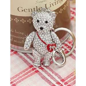  teddy bear crystal bag charm 