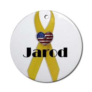  Military Backer Jarod (Yellow Ribbon) Ornament (Round 