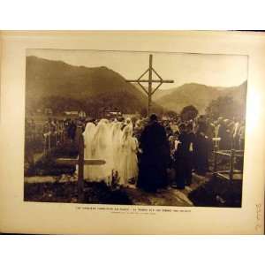  1916 First Communion Alsace Tomb Soldier Ww1 War LYser 