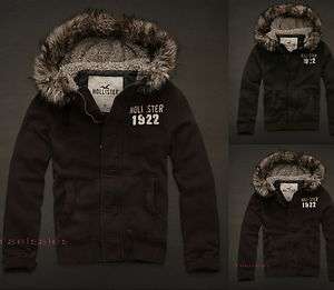   Abercrombie Mens Jacket Coat Fleece Hoodie Fur Sherpa Lining  