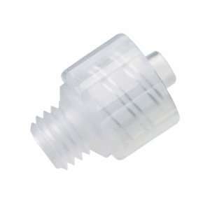 Adapter, polypropylene, male luer to 1/4 28 thread, 25/pack  