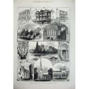   1877 Hereford Ludlow Castle Cloisters Ross Spire Art