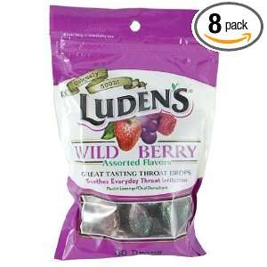 Ludens Great Tasting Throat Drops, Wild Berry Assorted Flavors, 30 
