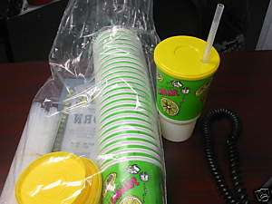 Lemonade Cups With Lids & Straws (25) 32oz  