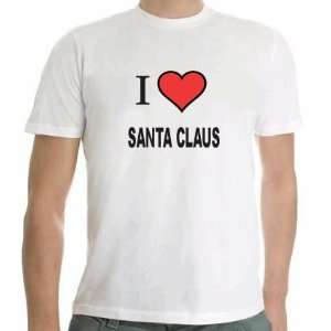 Santa Claus Tshirt I Love Santa Claus Size ADULT LARGE 
