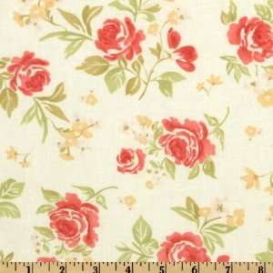   Fields Floral Vanilla Fabric By The yard Arts, Crafts & Sewing