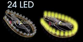 24 LED Flexible Car Strip Bulb Light Waterproof Yellow  