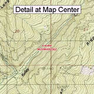 USGS Topographic Quadrangle Map   Lorane, Oregon (Folded/Waterproof 