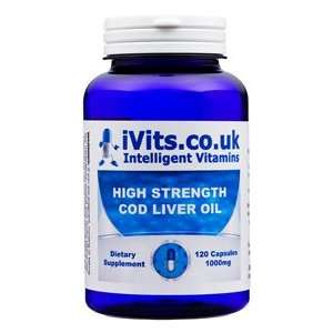  Vitamins, High Strength Cod Liver Oil, 1000mg, 120 Capsules Health