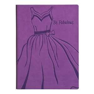   Embossed Be Fabulous Leather Writing Journal   Lined