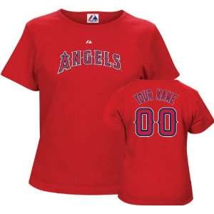  Angels of Anaheim Womens  Personalized with Your Name  Red Name 