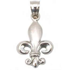  Fleur De Lis Charm 14k White Gold 18.5mm Jewelry