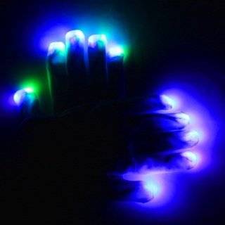   LED White eGloves w/MultiModes Full Glove Set Great for Light Shows
