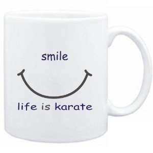  Mug White  SMILE  LIFE IS Karate  Sports Sports 