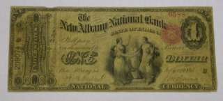 FINE 1865 ORIGINAL SERIES $1 CH.775 NEW ALBANY, INDIANA  FINEST KNOWN 