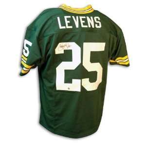 Dorsey Levens Autographed Green Jersey