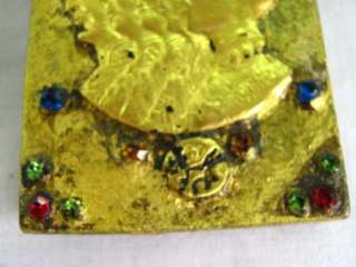   UNIQUE GOLD 22K jeweled coated clay Phra Somdej b KING RAMA I V  