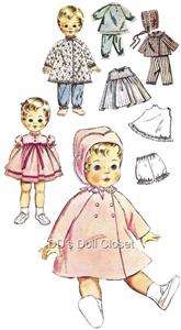 Vintage Baby Doll Clothes Pattern 2520 20 ~ Kissy  