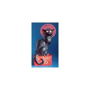  Le Chat Noir Black Cat Statue by Steinlen 