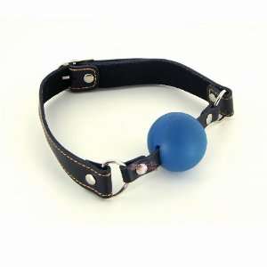  Leather Mouth Harness   Solid Ball Gag (Blue) Everything 