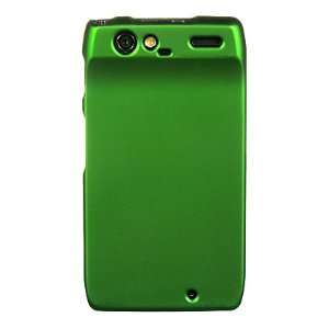  Green Rubberized Snap On Protector Case for Motorola Droid 