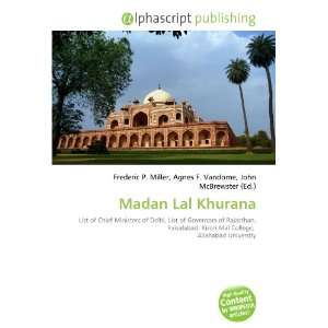  Madan Lal Khurana (9786132677075) Books