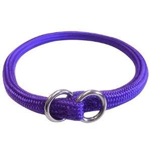  Hamilton Round Braided Choke Nylon Dog Collar   Purple   5 