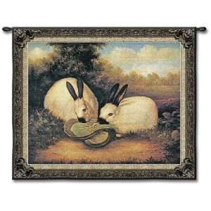  Fine Art Tapestry Two Himalayan Rabbits Rectangle 0.53 x 0 
