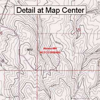 USGS Topographic Quadrangle Map   Kiowa NW, Colorado (Folded 