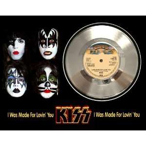  KISS I Was Made For Lovin You Framed Silver Record A3 