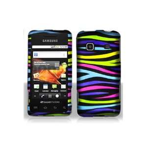  Samsung M820 Galaxy Prevail Graphic Case   Rainbow Zebra 