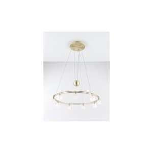   Single Tier Chandelier in Brushed Brass with Krystall Square glass
