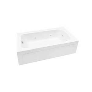 ProFlo PFS7236RSKWH White 72 x 36 Alcove Soaking Bath Tub with Skirt 