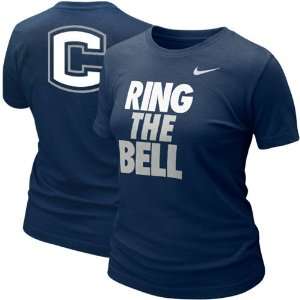   UConn) Ladies My School Local T shirt   Navy Blue (Large) Sports