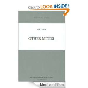 Other Minds (Synthese Library) Alec Hyslop  Kindle Store