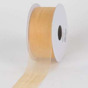  Sheer Organza Ribbon 1 1/2 inch 100 Yards, Gold Health 