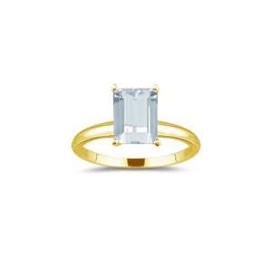  3.24 Cts Sky Blue Topaz Solitaire Ring in 14K Yellow Gold 