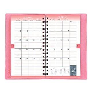 Day Timer Pink Ribbon Monthly Wire Bound Planner, Light Pink Vinyl 