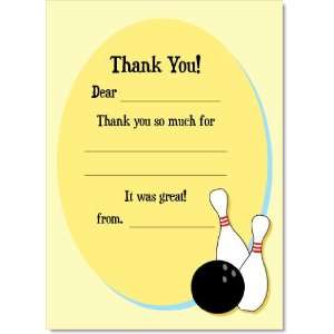  Bowling Blast Fill In Thank You Notes