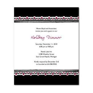  Business Holiday Party Invitations   Chic Garland By Sb 