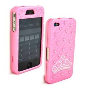 com WalkNTalkOnline   Apple iPhone 4 & iPhone 4S Pink Crown Handmade 
