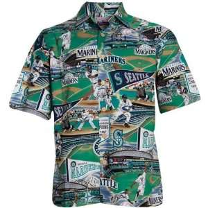   Reyn Spooner Seattle Mariners Green Hawaiian Shirt