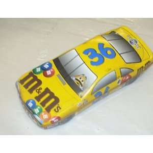  M&ms Holiday Tin (Read Condition Notes)  Yellow Race Car 