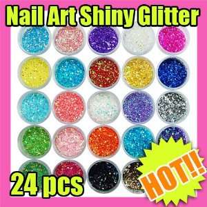  24 nail art special shiny glitter decoration round 170 