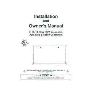  0G4869 7kW 18kW Owners Manual  Version Patio 
