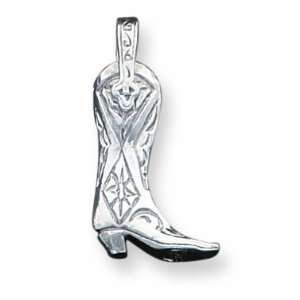  Sterling Silver Cowboy Boot Charm Jewelry