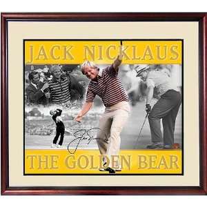  Jack Nicklaus Signed The Golden Bear 16x20 Framed Collage 