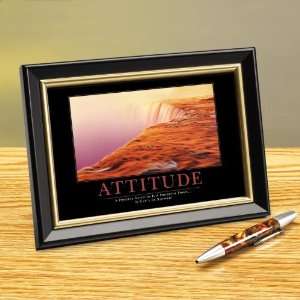  Successories Attitude Watercliff Framed Desktop Print 
